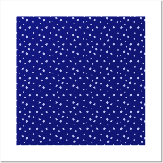 Blue Stars Pattern Wall Art by saradaboru